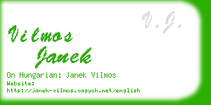 vilmos janek business card